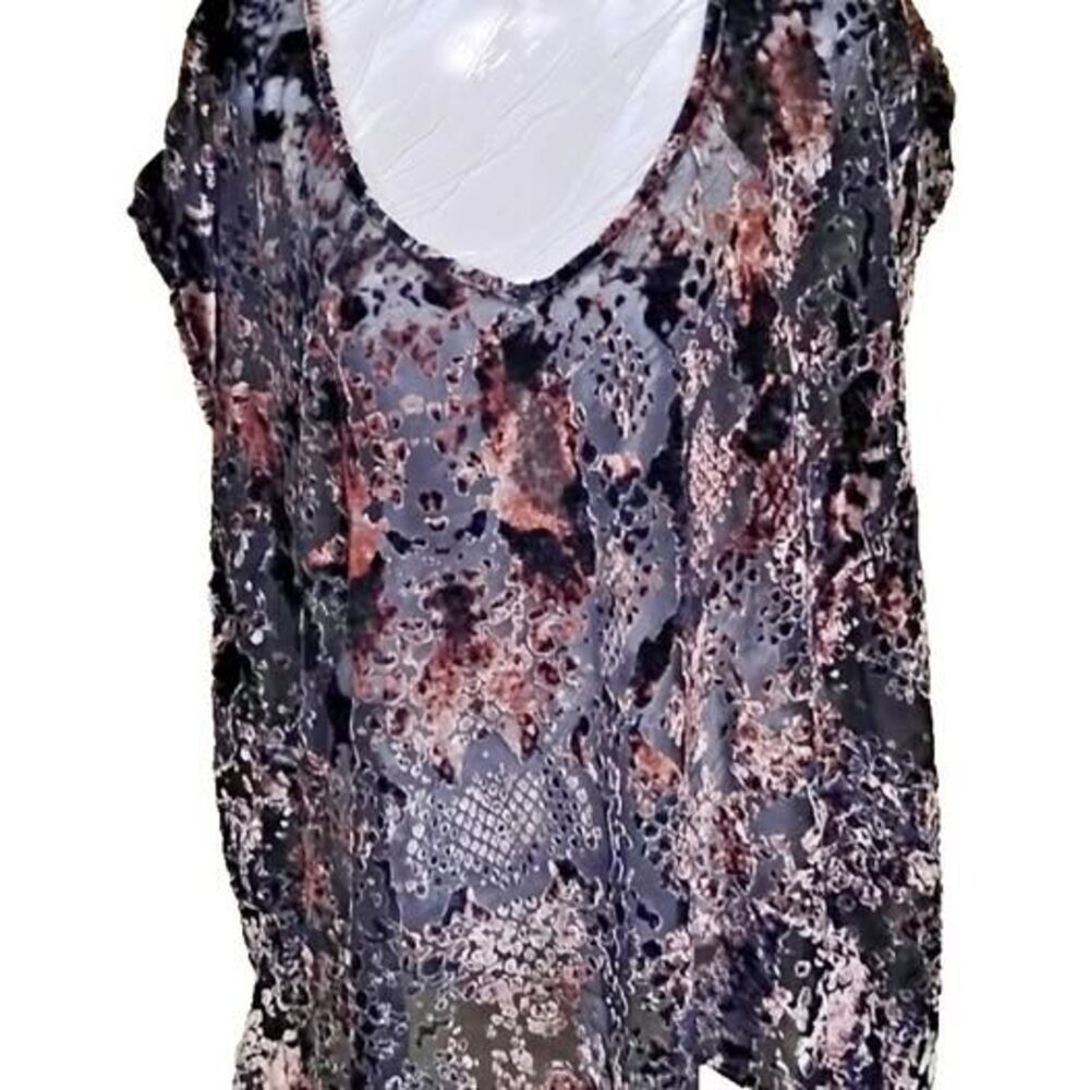 Show Me Your Mumu Jaguar Velvet Burnout Tunic Top Brown Black Snake Lg Goth